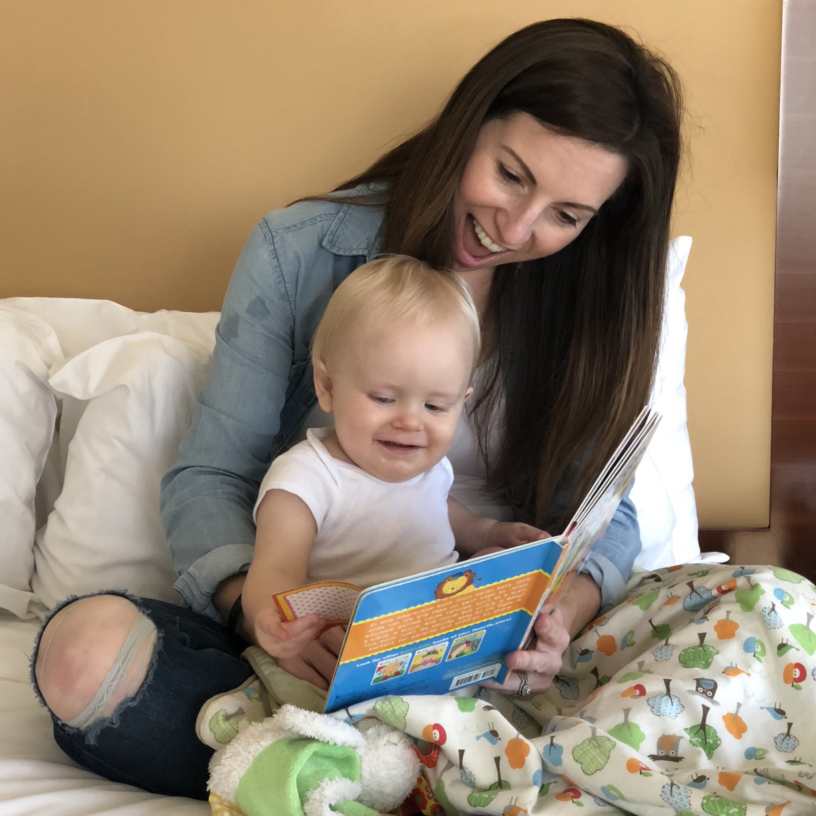 Jenny working with a young child during a speech therapy session